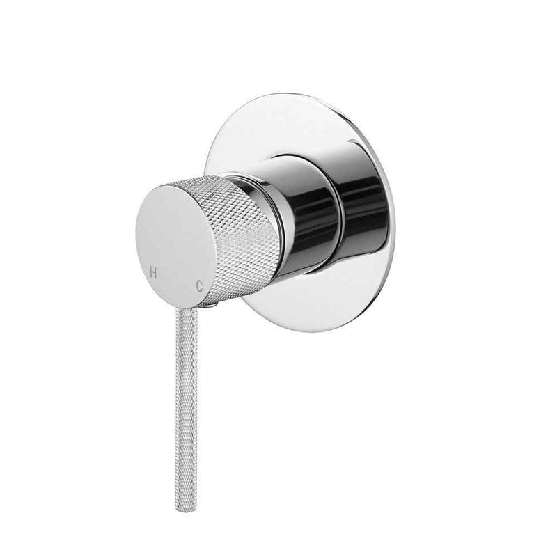 80mm Modernnational Star Mini Round Brass With Knurled Handle Shower Mixer