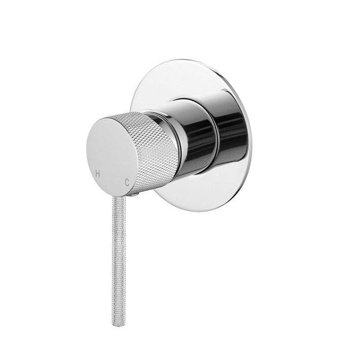 80mm Modernnational Star Mini Round Brass With Knurled Handle Shower Mixer