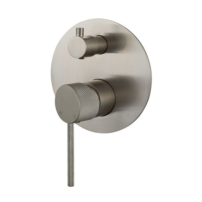 130mm Modernnational Star Mini Round Brass With Knurled Handle Shower Diverter Mixer