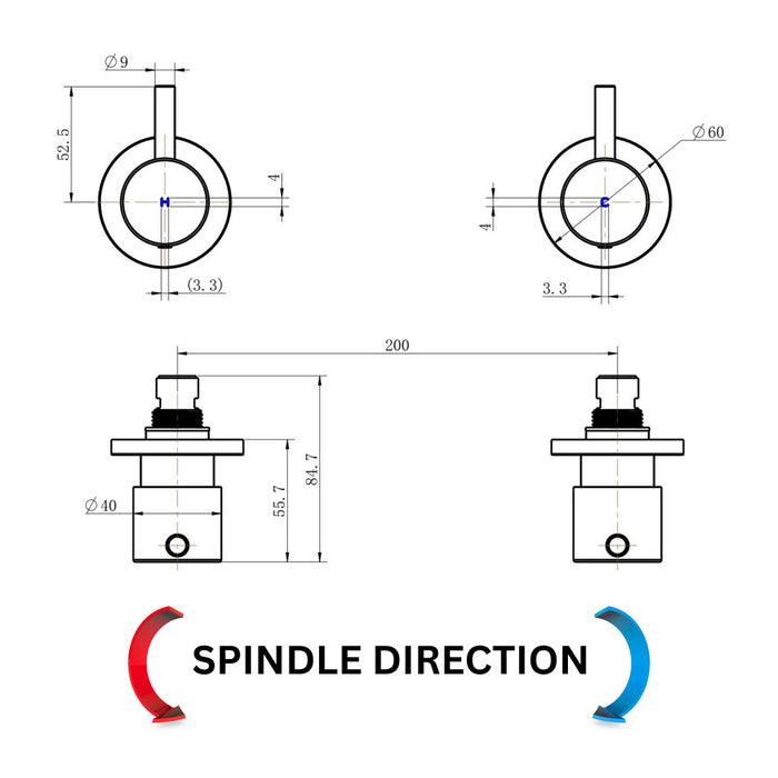Modernnational Star Mini Brass Lever Wall Top Assemblies