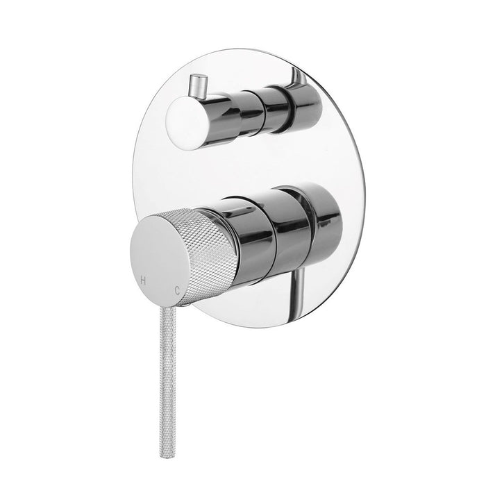 130mm Modernnational Star Mini Round Brass With Knurled Handle Shower Diverter Mixer