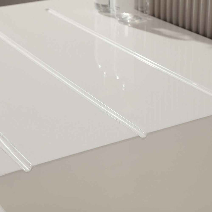 1200*630*930 BTH White Stainless Steel Wire Drawing Board Laundry Cabinet With Polymarble Bench Top