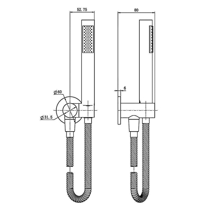 Modernnational Star Mini Round Brass Handheld showers
