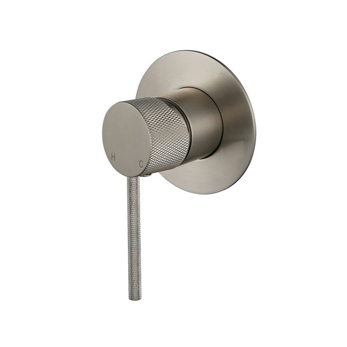 80mm Modernnational Star Mini Round Brass With Knurled Handle Shower Mixer
