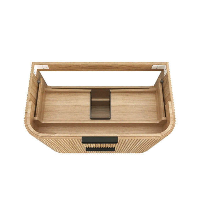 600-1800*490*550mm Otti Havana Woodland Oak Fluted Curve Wall Hung Vanity