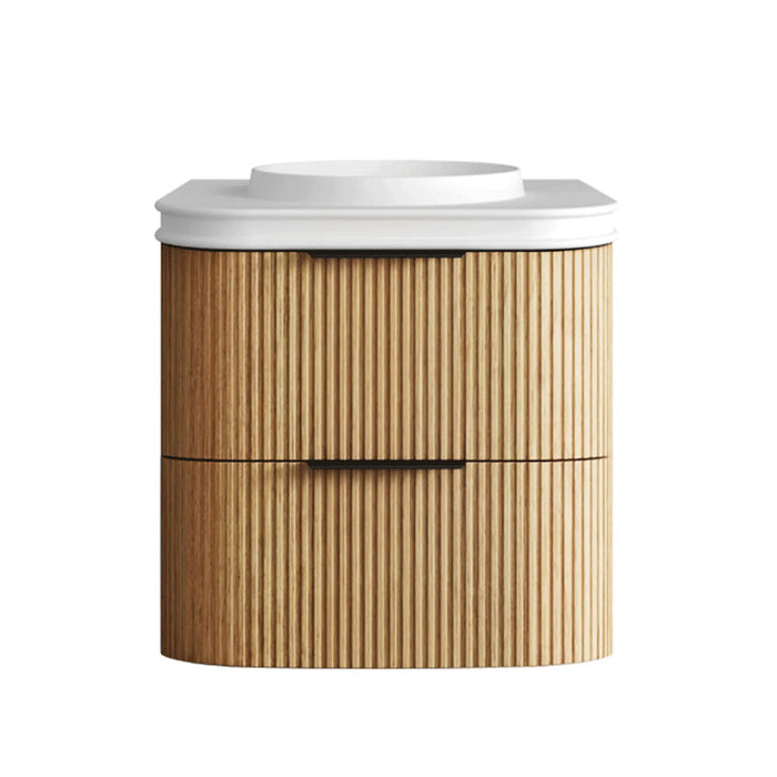 600-1800*490*550mm Otti Havana Woodland Oak Fluted Curve Wall Hung Vanity