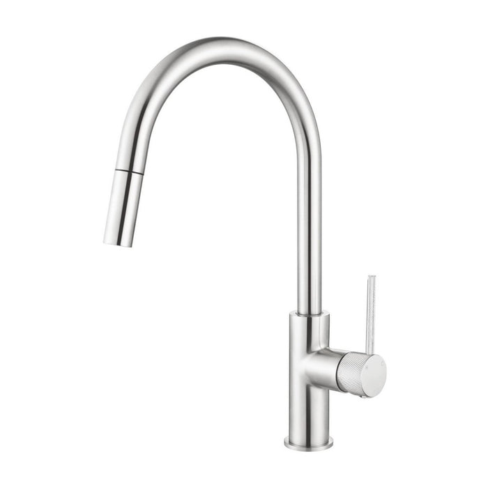 Modernnational Star Mini Round Brass With Knurled Handle Pull-Out Kitchen Mixer