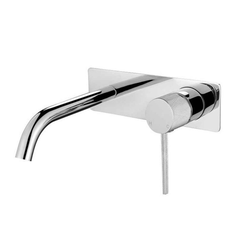 200mm Modernnational Star Mini Round Brass With Knurled Handle Wall Mixer With Spout