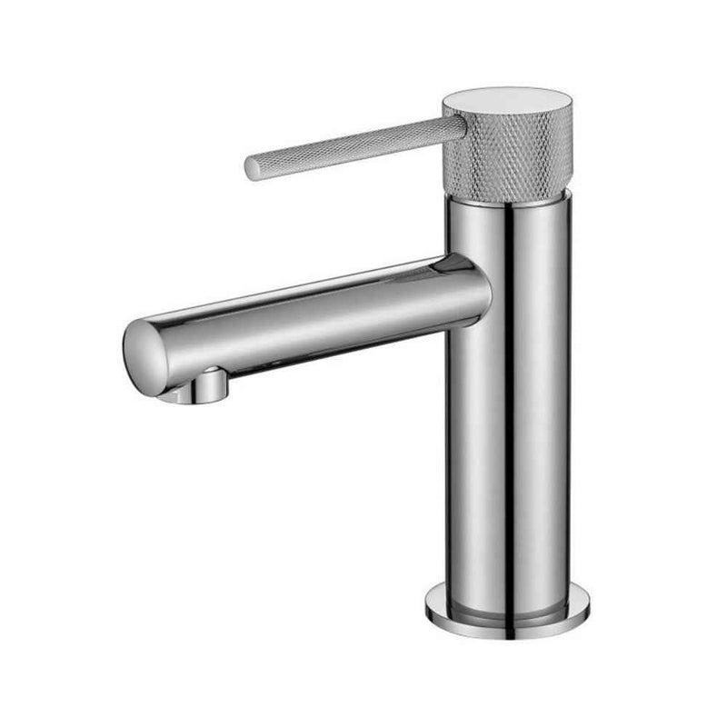 158mm Modernnational Star Mini Round Brass With Knurled Handle Basin Mixer