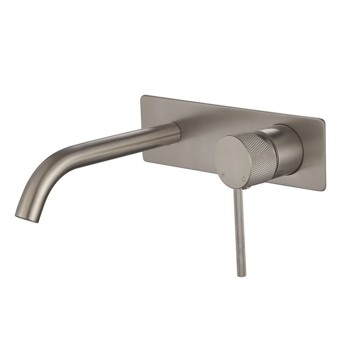 200mm Modernnational Star Mini Round Brass With Knurled Handle Wall Mixer With Spout