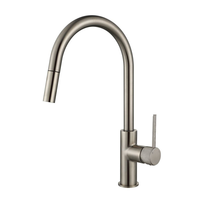 Modernnational Star Mini Round Brass With Knurled Handle Pull-Out Kitchen Mixer