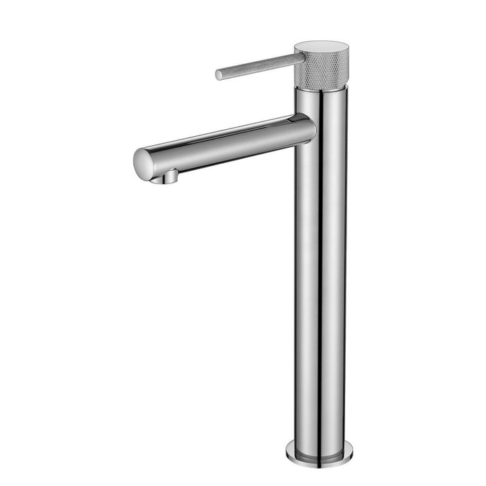 308mm Modernnational Star Mini Round Brass With Knurled Handle High Rise Basin Mixer