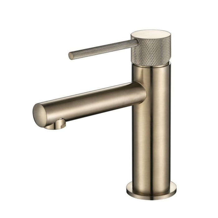 158mm Modernnational Star Mini Round Brass With Knurled Handle Basin Mixer