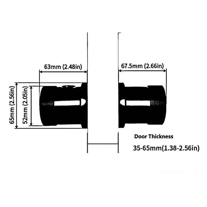 IntelliLock Round IL-R1 5-in-1 Digital Pad Smart Door Lock With Fingerprint (0.5s), PIN, Card, Key & Tuya App & Bluetooth