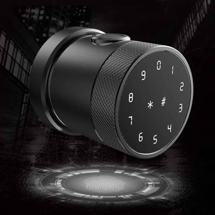 IntelliLock Round IL-R1 5-in-1 Digital Pad Smart Door Lock With Fingerprint (0.5s), PIN, Card, Key & Tuya App & Bluetooth