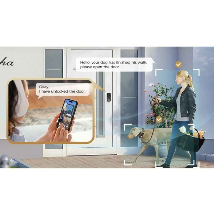 IntelliLock IL-VD1 4-in-1 Smart Video Door Lock With Built-in Doorbell And 2-Way Audio & Self-Learning Fingerprint & 128 GB Local Storage