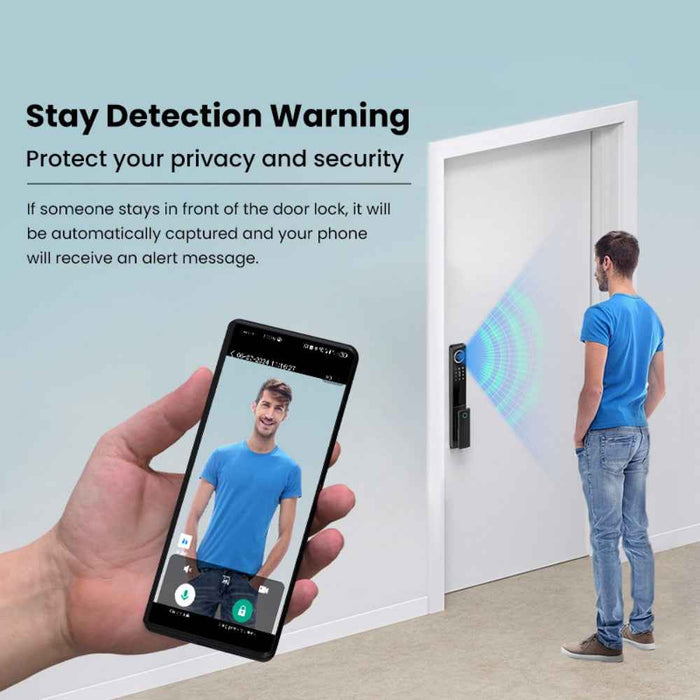 IntelliLock IL-VU1 6-in-1 Smart Video Pro Door Lock With 3D Face Recognition And Two-Way Audio And Virtual & Temporary Passwords