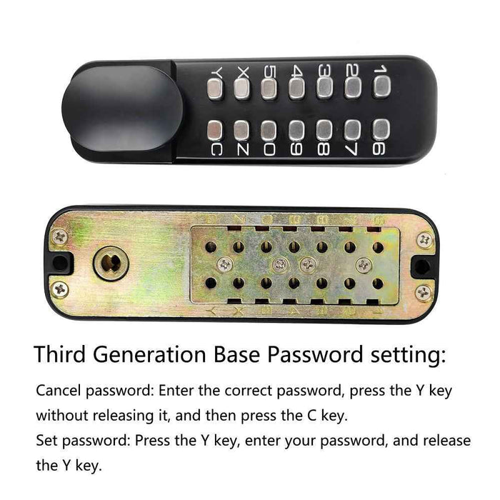IntelliLock IL-601 Digital Door Lock Mini With Single Latch & On-Door No Key Code Change & Battery-Free Operation