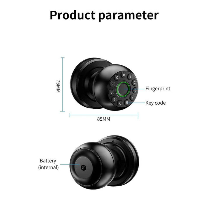 IntelliLock IL-R1B Physical Button 4-in-1 Smart Door Lock With APP Fingerprint And Password Access & Bluetooth