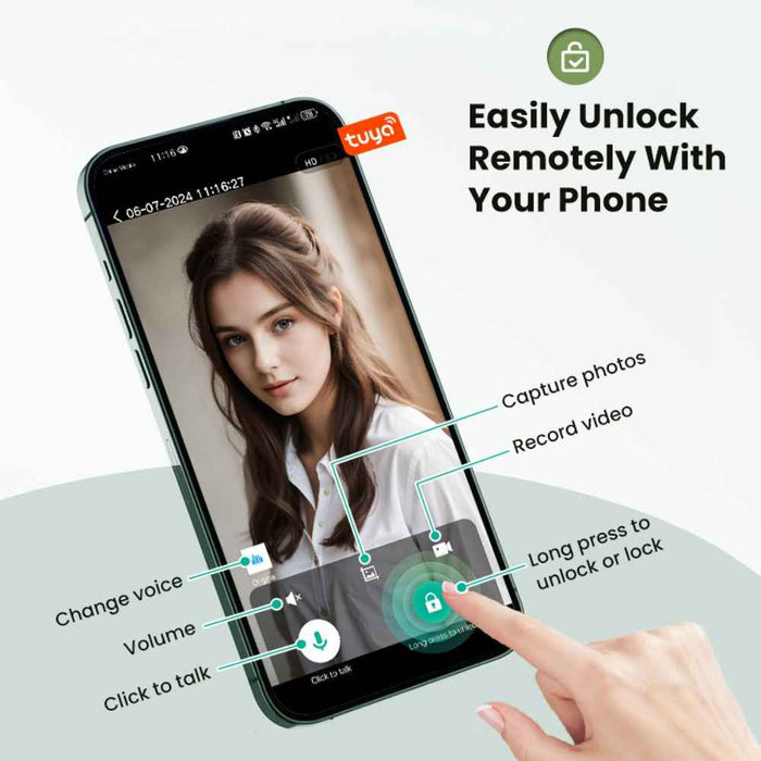 IntelliLock IL-VU1 6-in-1 Smart Video Pro Door Lock With 3D Face Recognition And Two-Way Audio And Virtual & Temporary Passwords