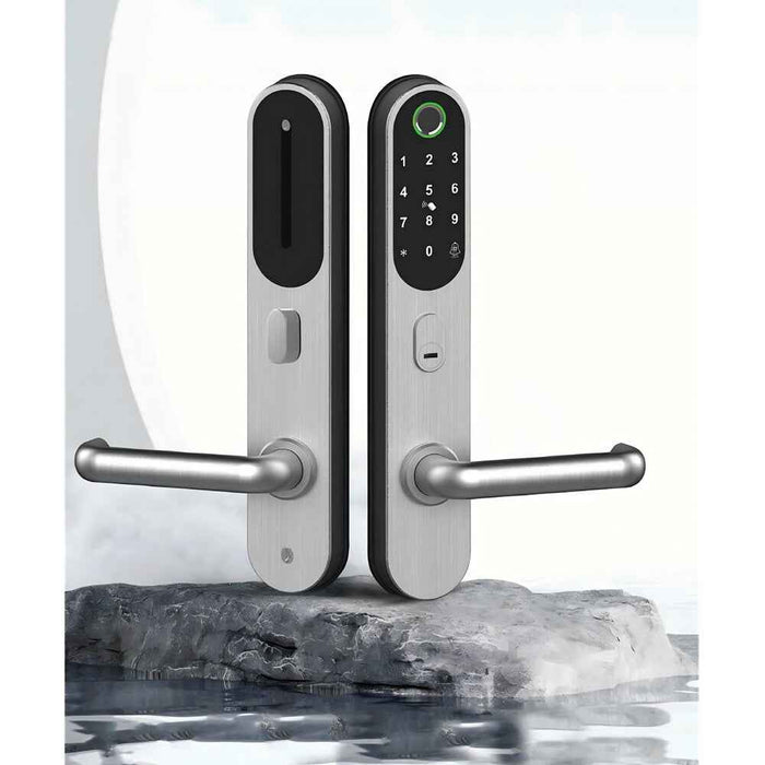 IntelliLock IL-AUM Apartment & Hotel 5-in-1 Smart Door Lock with AU Mortise - Fingerprint, PIN, Card, Key & App Access