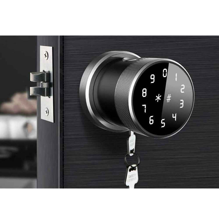 IntelliLock Round IL-R1 5-in-1 Digital Pad Smart Door Lock With Fingerprint (0.5s), PIN, Card, Key & Tuya App & Bluetooth