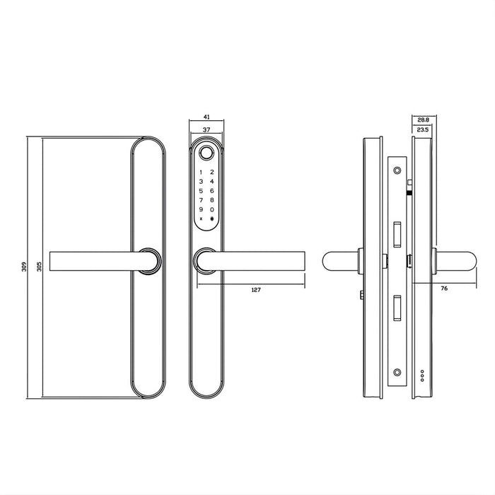 IntelliLock IL-S1 Slim Smart Door Lock 6-in-1 With WiFi & Voice Control