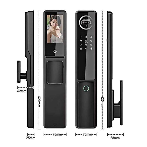 IntelliLock IL-VU1 6-in-1 Smart Video Pro Door Lock With 3D Face Recognition And Two-Way Audio And Virtual & Temporary Passwords (Copy)