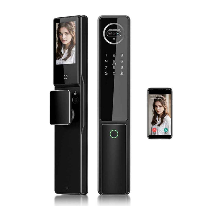 IntelliLock IL-VU1 6-in-1 Smart Video Pro Door Lock With 3D Face Recognition And Two-Way Audio And Virtual & Temporary Passwords