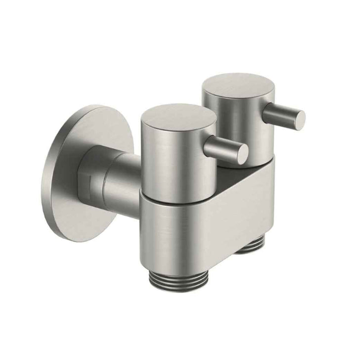 Amoza DN15 Stainless Steel 1/4 Turn Ceramic Disc Spindle Dual Cistern Tap