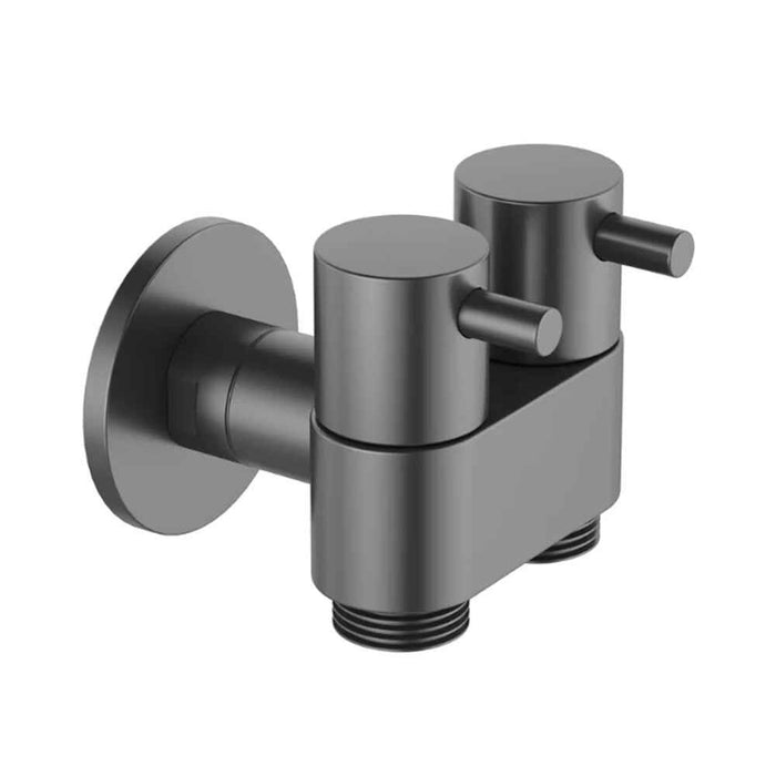 Amoza DN15 Stainless Steel 1/4 Turn Ceramic Disc Spindle Dual Cistern Tap