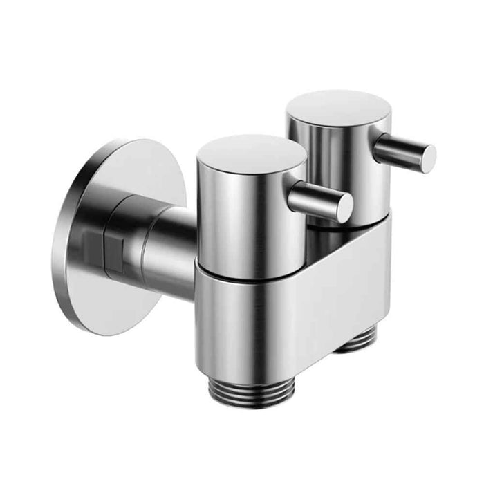 Amoza DN15 Stainless Steel 1/4 Turn Ceramic Disc Spindle Dual Cistern Tap
