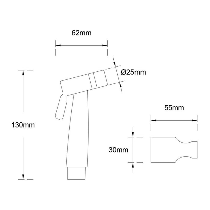 Amoza 304 Stainless Steel Dual Spray Function Hand Spray Set