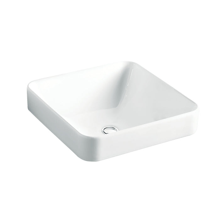 413*413*175mm Kohler Gloss White Ceramic Forefront Square Vessel Without Faucet Deck Above Counter Basins