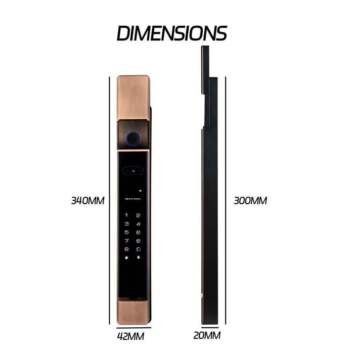 IntelliLock IL-OD1 8-in-1 Smart Outdoor Gate Lock With 3D Face & Palm Vein Unlock With WiFi And APP