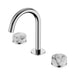 Nero Serenity Lead Free DZR Brass And Natural Marble Basin Set Arc Spout With Arabescato Corchia Handle