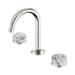Nero Serenity Lead Free DZR Brass And Natural Marble Basin Set Arc Spout With Arabescato Corchia Handle