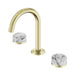 Nero Serenity Lead Free DZR Brass And Natural Marble Basin Set Arc Spout With Arabescato Corchia Handle
