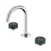 Nero Serenity Lead Free DZR Brass And Natural Marble Basin Set Arc Spout With Verde Alpi Handle