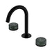 Nero Serenity Lead Free DZR Brass And Natural Marble Basin Set Arc Spout With Verde Alpi Handle