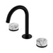 Nero Serenity Lead Free DZR Brass And Natural Marble Basin Set Arc Spout With Arabescato Corchia Handle