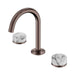 Nero Serenity Lead Free DZR Brass And Natural Marble Basin Set Arc Spout With Arabescato Corchia Handle