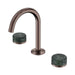Nero Serenity Lead Free DZR Brass And Natural Marble Basin Set Arc Spout With Verde Alpi Handle