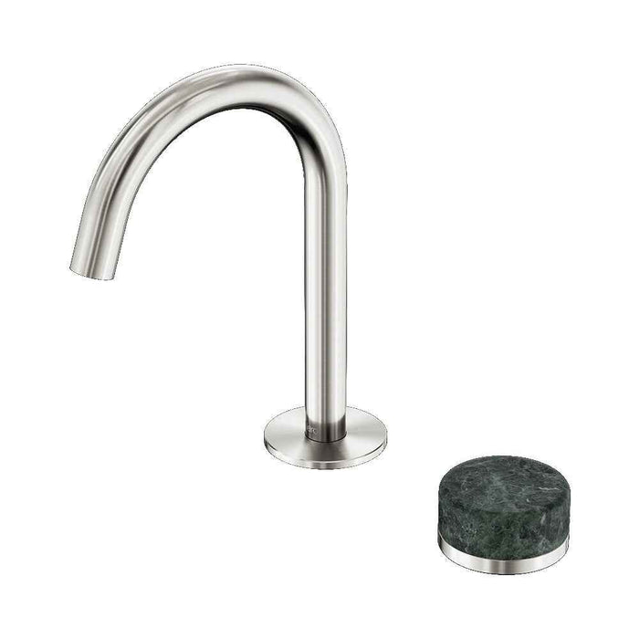 Nero Serenity Progressive Lead-Free DZR Brass Basin Mixer With Verde Alpi Handle