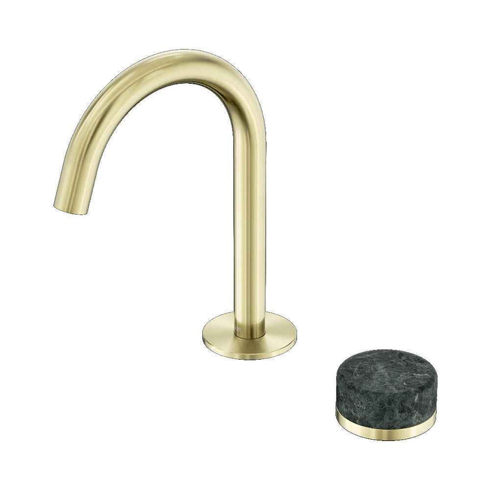 Nero Serenity Progressive Lead-Free DZR Brass Basin Mixer With Verde Alpi Handle