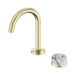Nero Serenity Progressive Lead-Free DZR Brass Basin Mixer With Arabescato Corchia Handle