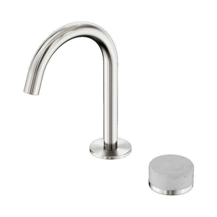 Nero Serenity Progressive Lead-Free DZR Brass Basin Mixer With Carrara Handle