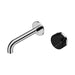160mm Nero Serenity Progressive Lead-Free DZR Brass Wall Basin Mixer With Marquina Black Handle