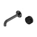 160mm Nero Serenity Progressive Lead-Free DZR Brass Wall Basin Mixer With Marquina Black Handle