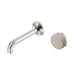 160mm Nero Serenity Progressive Lead-Free DZR Brass Wall Basin Mixer With Rome Travertine Handle